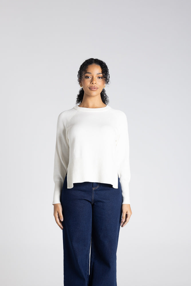 CREW NECK BASIC SWEATER - 3305