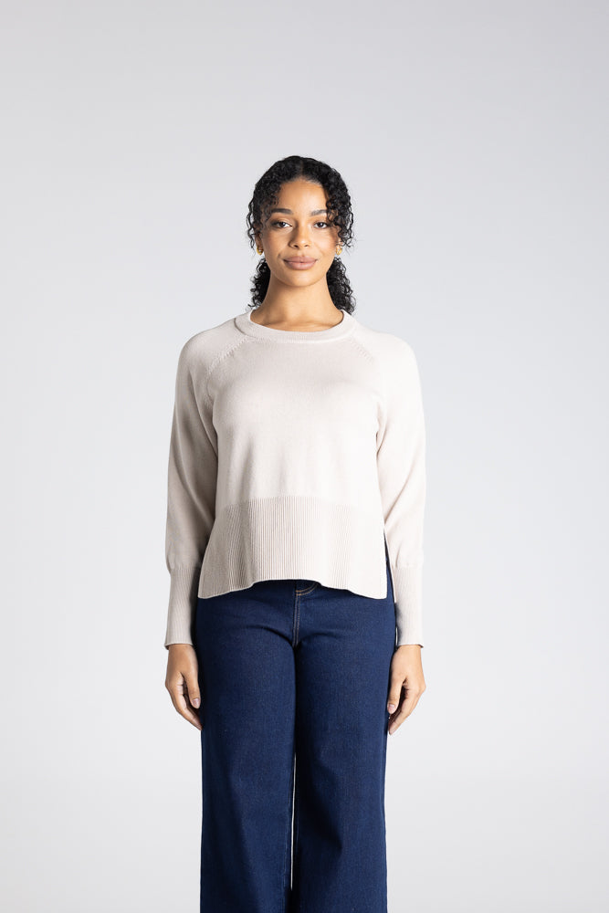CREW NECK BASIC SWEATER - 3305