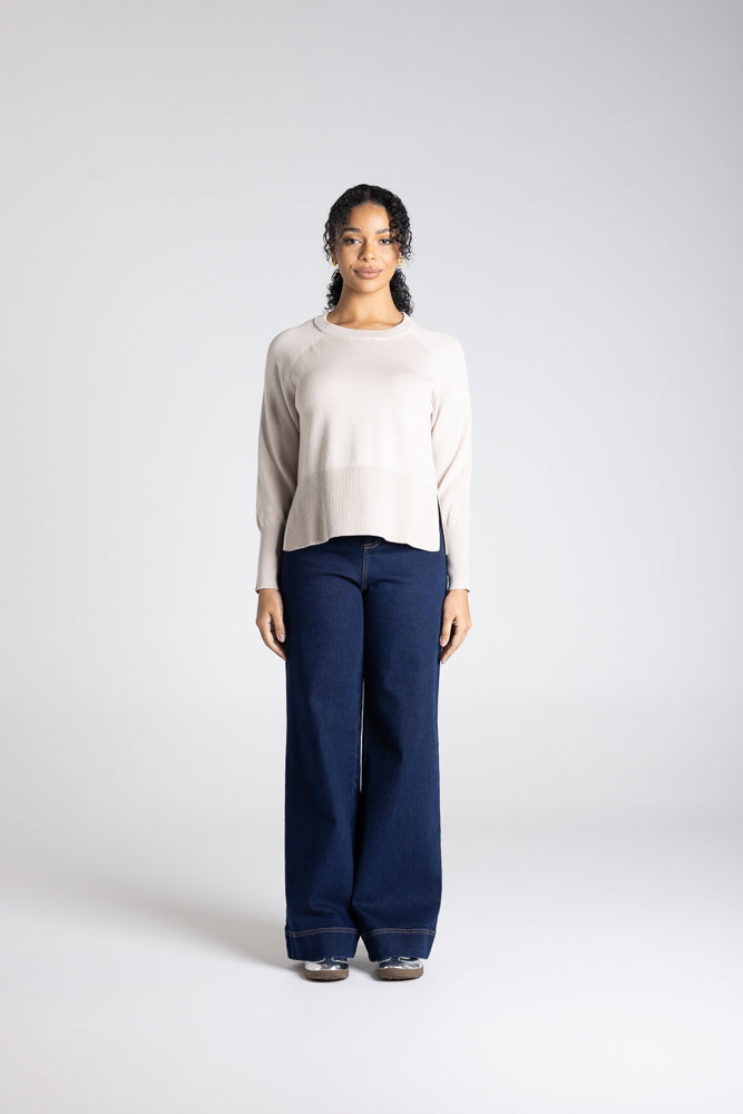 CREW NECK BASIC SWEATER - 3305