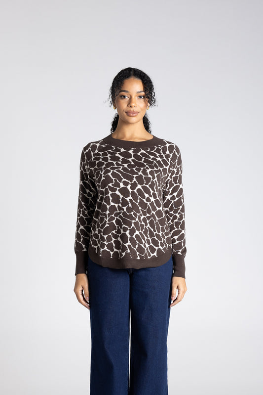 ANIMAL SCOOP HEM CREW - 3309