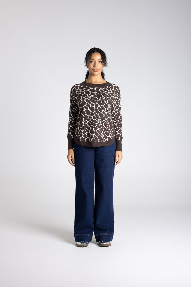 ANIMAL SCOOP HEM CREW - 3309