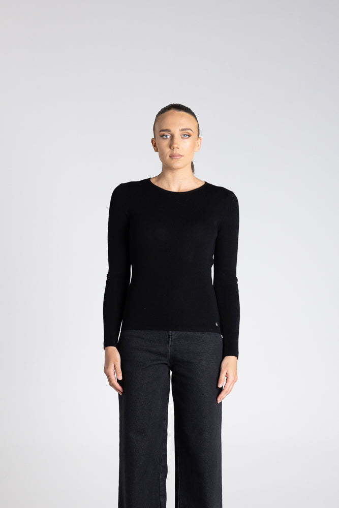 CREW NECK MERINO KNIT TOP - 3314