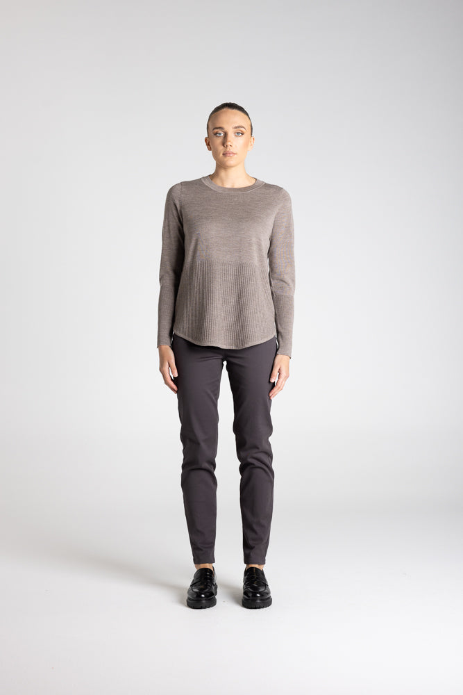MERINO SCOOP RIB HEM - 3315