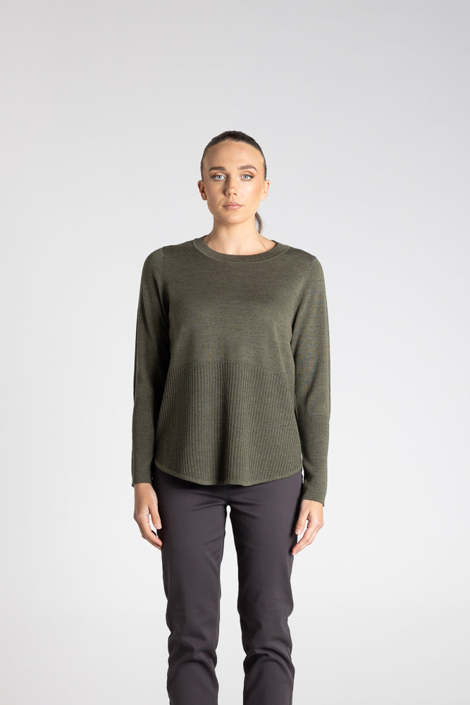 MERINO SCOOP RIB HEM - 3315