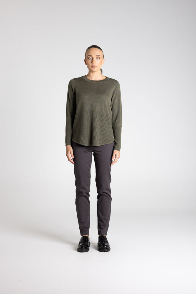 MERINO SCOOP RIB HEM - 3315