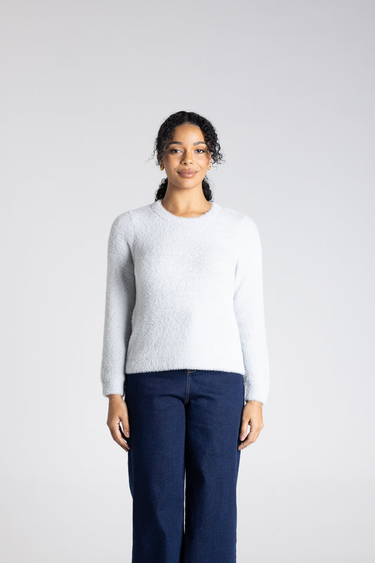 CREW NECK FLUFFY KNIT - 3320