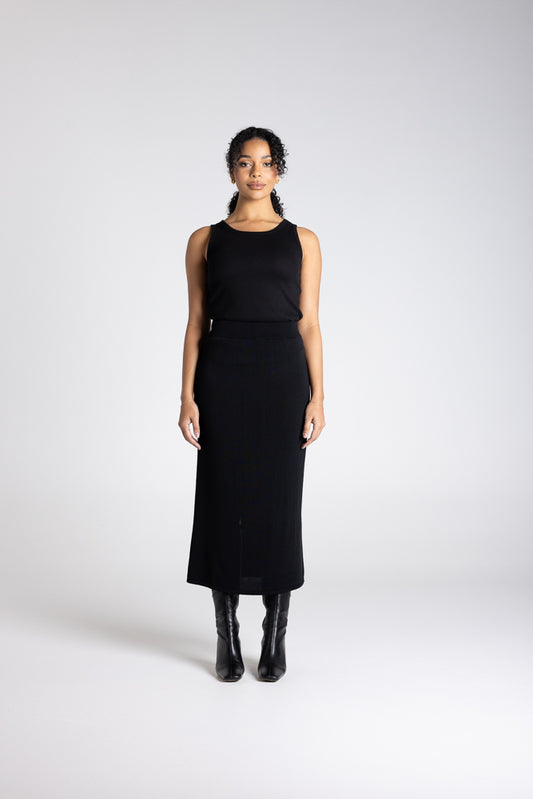 MILANO KNIT LONG SKIRT - 3324