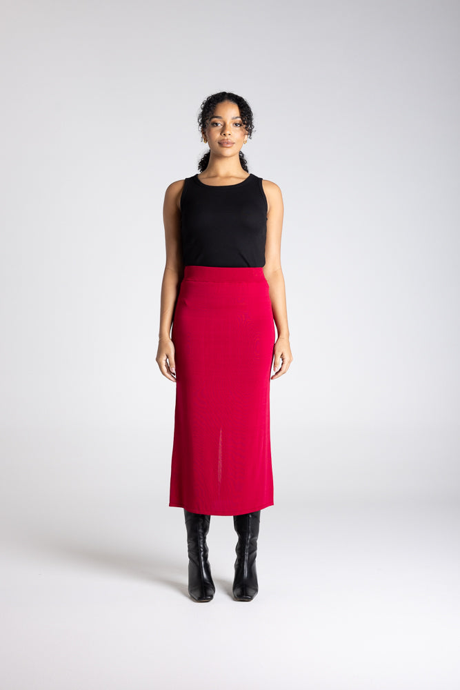 MILANO KNIT LONG SKIRT - 3324
