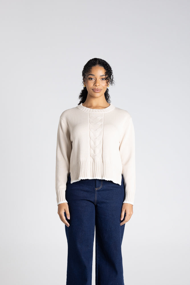 Cable Knit With Tipping - 3332