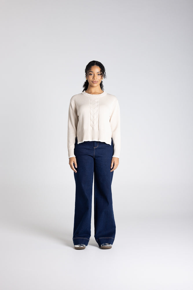 Cable Knit With Tipping - 3332