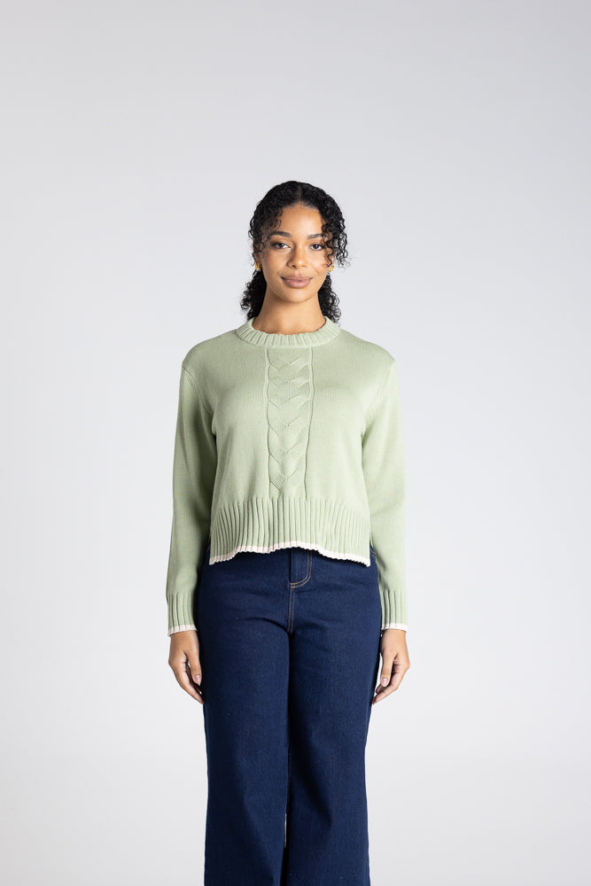 Cable Knit With Tipping - 3332