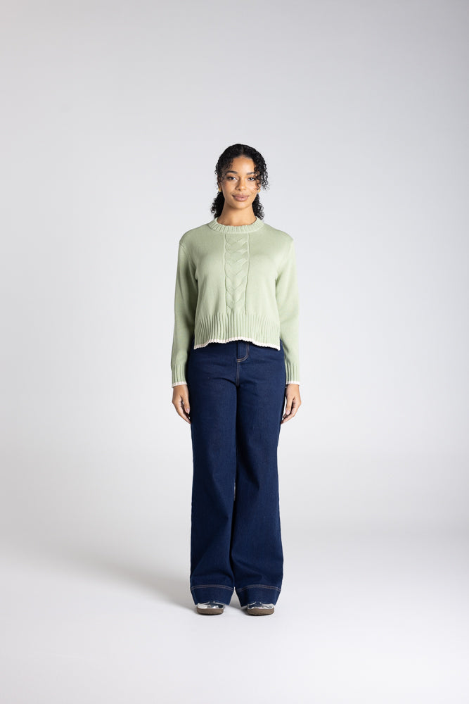 Cable Knit With Tipping - 3332