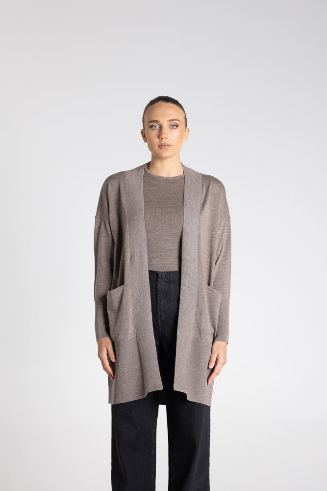 MERINO LONG CARDIGAN - 3333