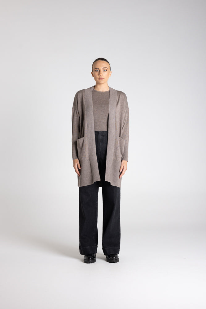 MERINO LONG CARDIGAN - 3333