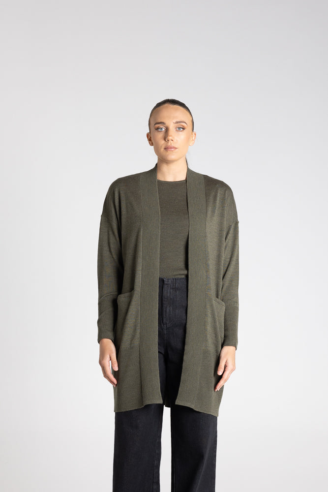 MERINO LONG CARDIGAN - 3333