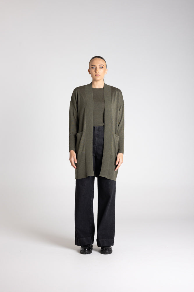MERINO LONG CARDIGAN - 3333