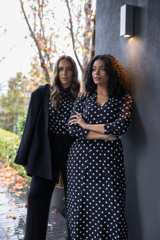 LOTTIE SPOT MIDI DRESS - 3359